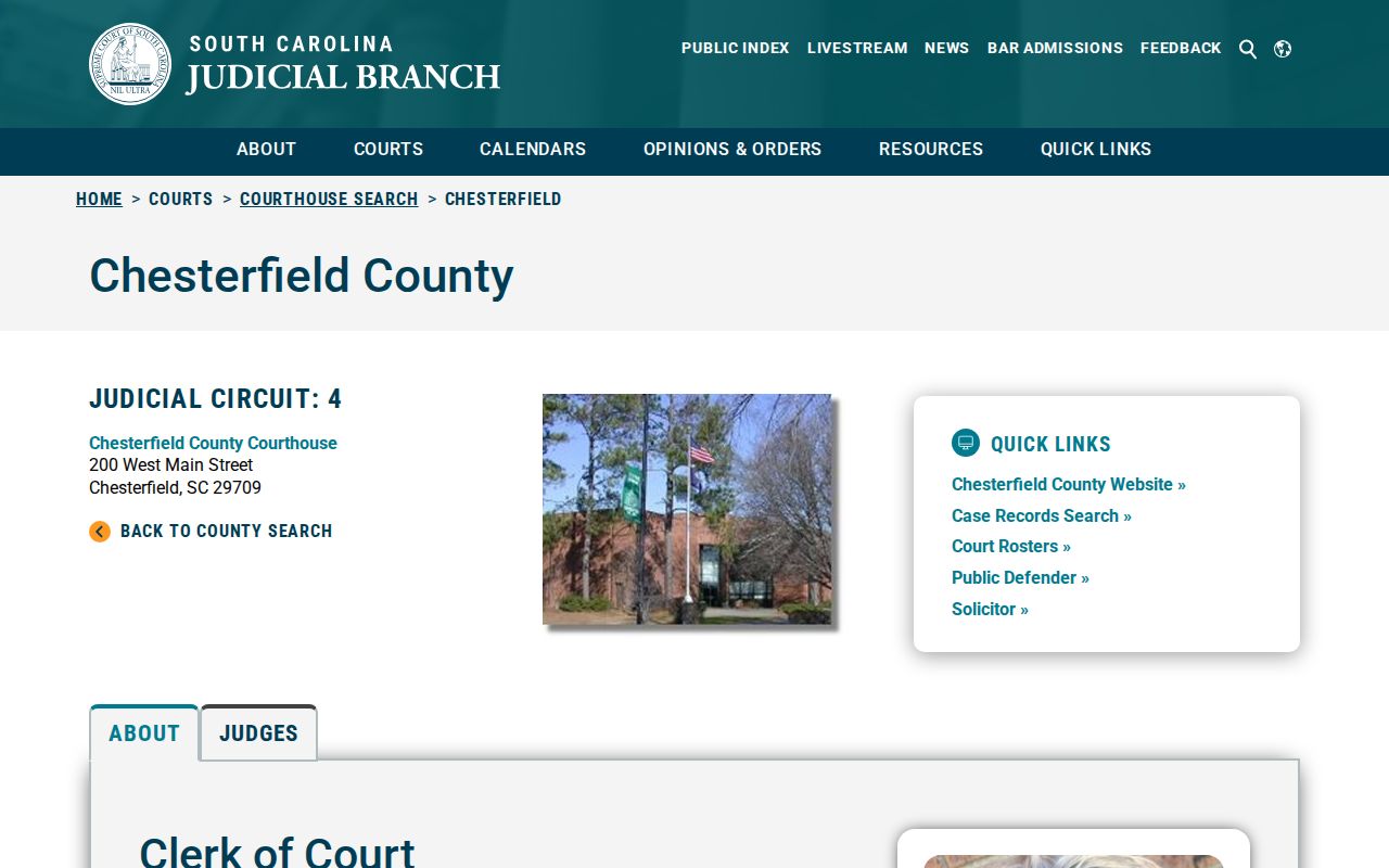 Chesterfield County arrest warrant guide to Fourth Judicial Circuit court contacts